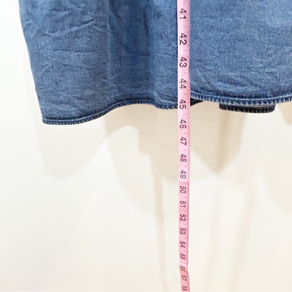 Soft Surroundings Jessanne TENCEL Denim Midi Dress Ruffle Sleeves - Picture 7 of 11